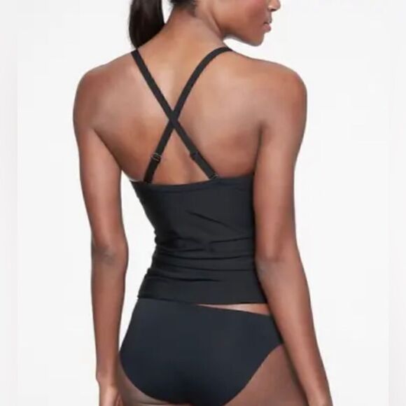 ATHLETA  Swim Twist Up Tankini Top Size 32D/DD Navy Blue NWT $69 386376 - Picture 5 of 11